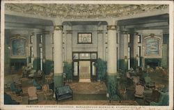 Portion of Concert Exchange, Marlborough-Blenheim Hotel Postcard