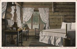 Bed Room, Old Faithful Inn - Yellowstone Park Postcard
