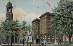 Hotel Richmond and Old St. Pauls Virginia Postcard Postcard Postcard