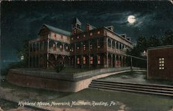 Highland House, Neversink Mountain Reading, PA Postcard Postcard Postcard