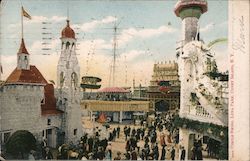 Circle Swing, Luna Park, Coney Island, NY Postcard