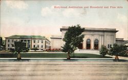Hollywood Auditorium and Household and Fine Arts Postcard