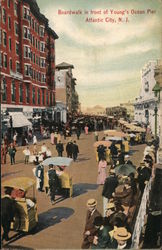 Boardwalk in front of Young's Ocean Pier Postcard