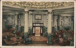 Portion of Concert Exchange, Marlborough-Blenheim Hotel Postcard