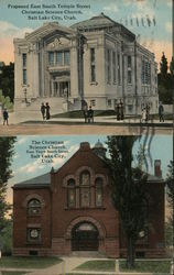 Proposed East South Temple Street, Christian Science Church - The Christian Sciene Church, East Third South St. Salt Lake City,  Postcard