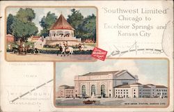 Southwest Limited, Chicago to Excelsior Springs and Kansas City Postcard