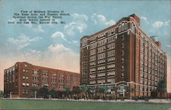 View of Military Division of the Rabe Auto and Tractor School. Postcard