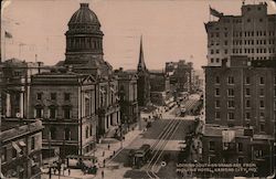 Looking South on Grand Ave from Midland Hotel Postcard