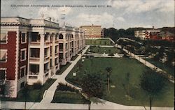 Colonnade Apartments, Armour Boulevard Postcard