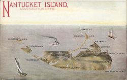 Nantucket Island, Massachusetts Postcard