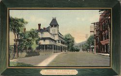 Street in Saranac Lake New York Postcard Postcard Postcard