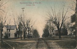 Residential View of Pine St Postcard