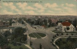 The Five Points Circle, South 20th Street Postcard