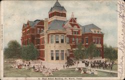 High School Building Fort Worth, TX Postcard Postcard Postcard