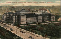 Carnegie Institute -Carnegie Technical Institute in backgroun Postcard