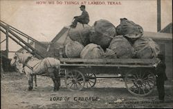 How we do things at Laredo Texas - Lord of Cabbage Exaggeration Postcard Postcard Postcard