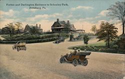 Forbes and Darlington Entrance to Schenley Park Postcard