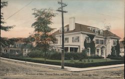 Residence of Mrs. Thomas Sykes, and Davis Avenue Postcard