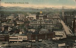Bird's Eye View of Denver Postcard