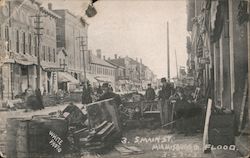 South Main Street - Flood of 1913 Miamisburg, OH Postcard Postcard Postcard