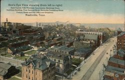 Bird's Eye View of Nashville Postcard