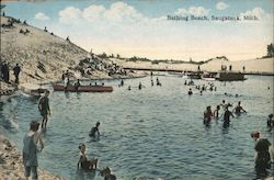 Bathing Beach Saugatuck, MI Postcard Postcard Postcard