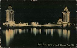 Night Scene, Electric Park Postcard