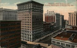 Grand Avenue Skyscrapers, Bird's-eye View Postcard