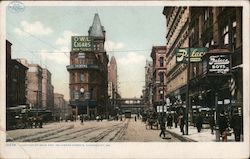 Junction of Main and Delaware Streets Postcard