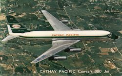 Cathay Pacific Convair 880 Jet Postcard