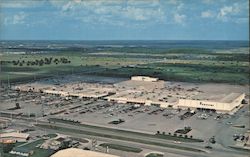 Aerial View of Edison Mall Shopping Center on Cleveland Avenue Postcard