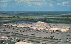 Aerial View of Edison Mall Shopping Center on Cleveland Avenue Postcard