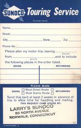 Larry's Sunoco Touring Service, Norwalk CT Houston, TX Postcard Postcard Postcard