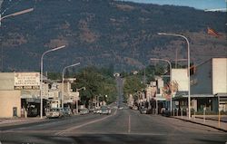 Main Street Vernon, BC Canada British Columbia Postcard Postcard Postcard