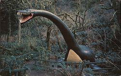 Elasmosaurus at Prehistoric Gardens Postcard