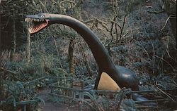 Elasmosaurus at Prehistoric Gardens Port Orford, OR Postcard Postcard Postcard