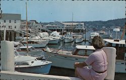 Boothbay Harbor Yacht Basin Maine Don Sieburg Postcard Postcard Postcard