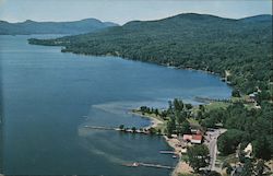Sandy Beaches at Hague on Lake George Postcard