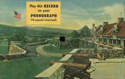 Ft. Ticonderoga, NY Souvenir Novelty Record Postcard