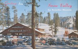 Greetings from Snow Valley, San Bernardino Mountains Postcard