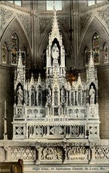 High Alter, St. Alphonsus Church St. Louis, MO Postcard Postcard