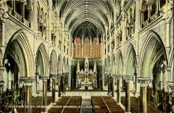Interior Of St. Francis Xavier Church Postcard