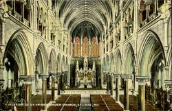 Interior Of St. Francis Xavier Church St. Louis, MO Postcard Postcard