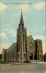 Catholic Church Billings, MT Postcard Postcard