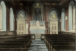 Interior Of St. Patrick'S Church Damariscotta Mills, ME Postcard 