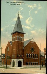 First Universalist Church Lansing, MI Postcard Postcard