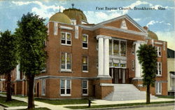 First Bapist Church Brookhaven, MS Postcard Postcard