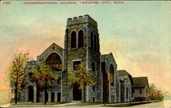 Congregational Church Traverse City, MI Postcard Postcard