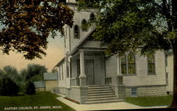 Bapist Church St. Johns, MI Postcard Postcard