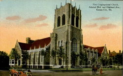 First Congregational Church, Admiral Blvd. And Highland Ave Postcard